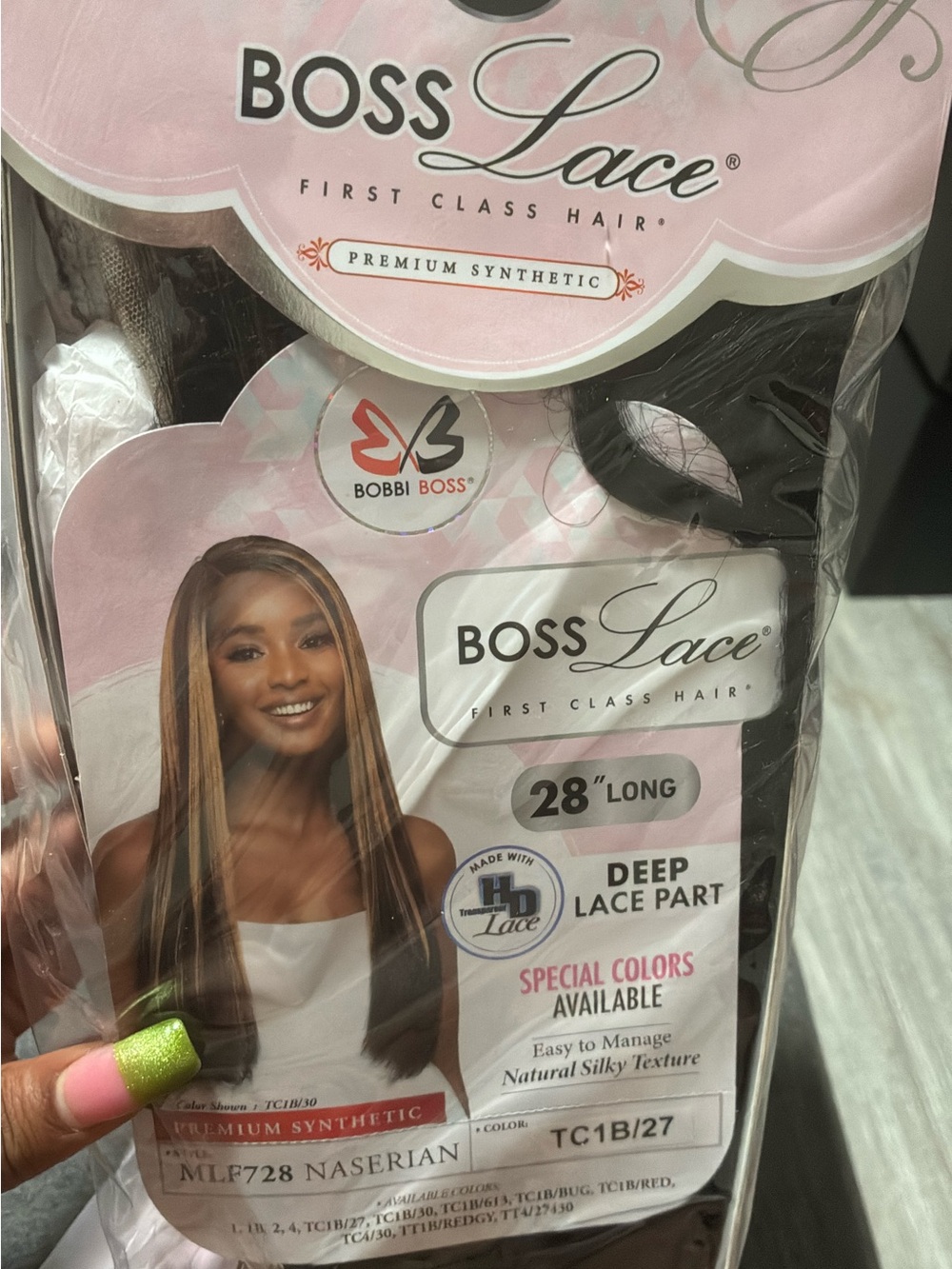 BOSS Lace 28" Long Synthetic Wig in TC1B/27